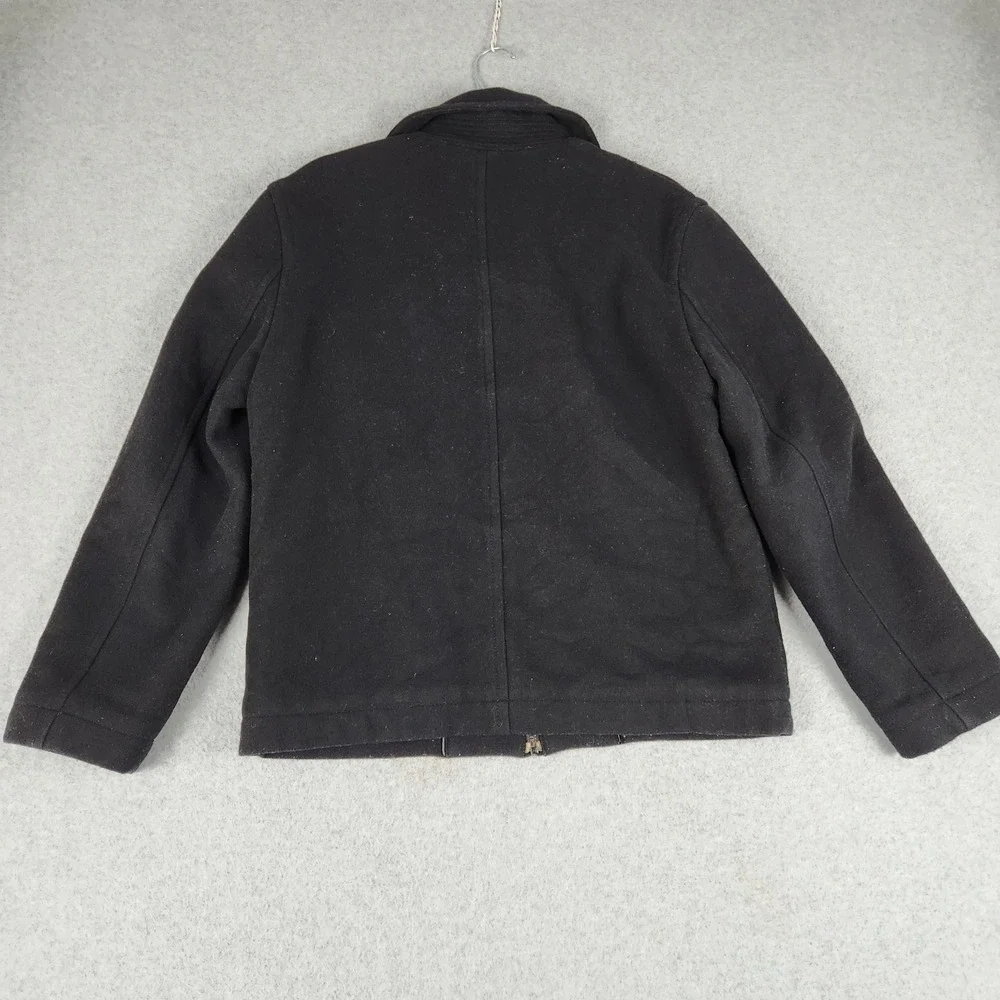 Banana Republic Jacket Mens Small Black Wool Blend Fully Lined Collared Full Zip